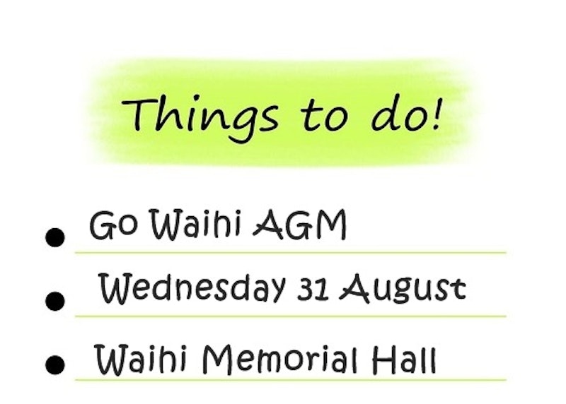 GO Waihi Annual General Meeting