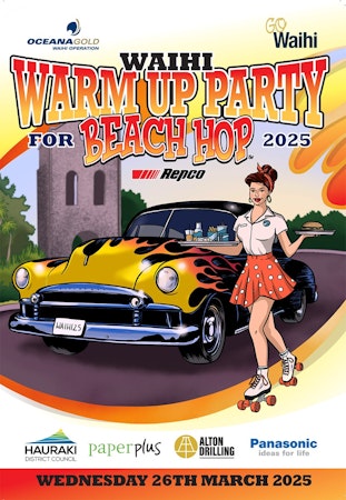 Waihi's Warm Up Party for Beach Hop 2025