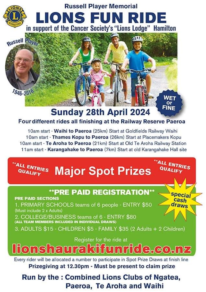 Russell Player Memorial Lions Charity Cycle Ride