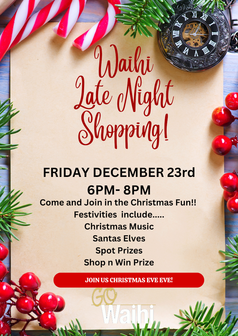 GO Waihi Late Night Christmas Shopping