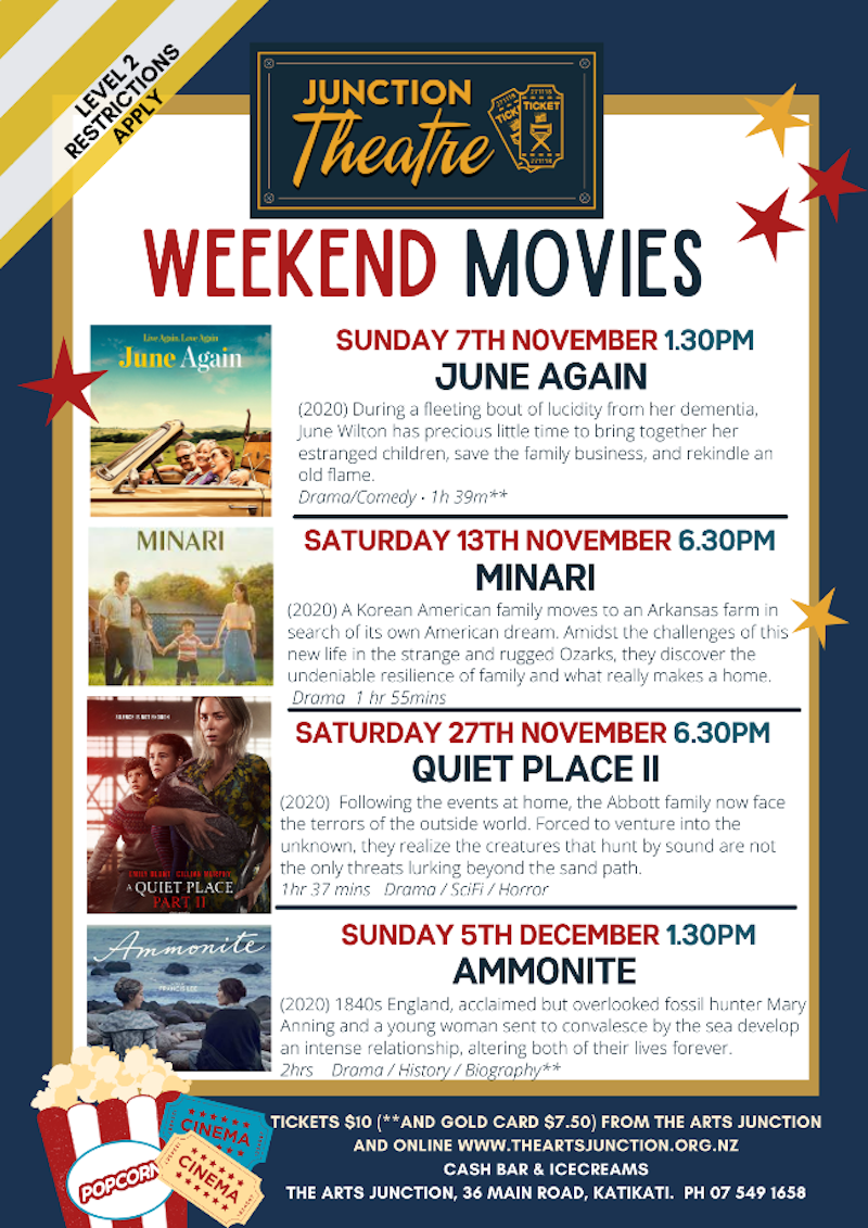 Weekend Movies - Arts Junction Katikati